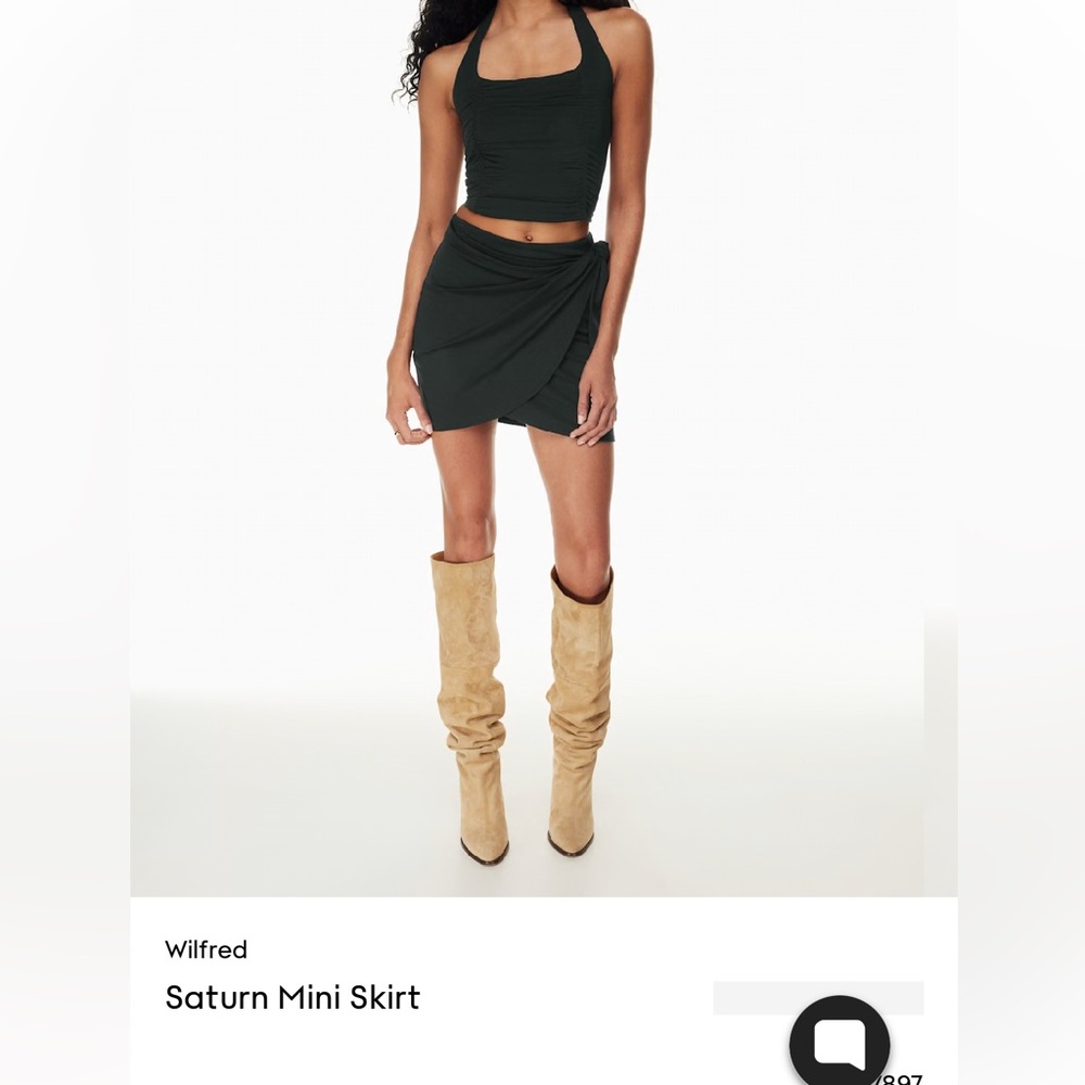 Aritzia Saturn mini skirt in black